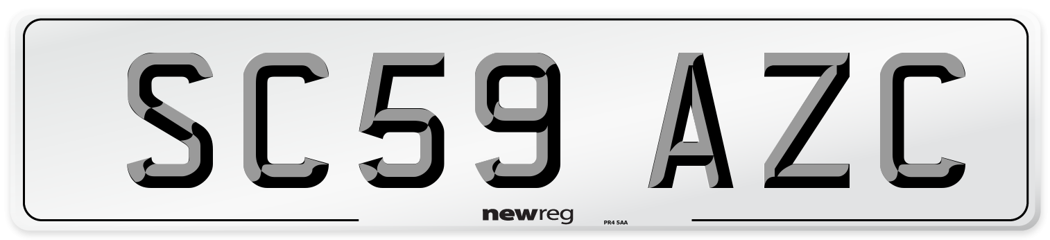 SC59 AZC Number Plate from New Reg